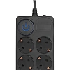 Сетевой фильтр Ippon BK-8-EU-3-10-B 3м (8 розеток) черный (1804815)