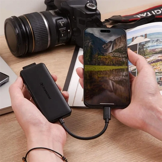 Концентратор USB хаб Transcend TS-HUB5C USB-A 3.2 х2, USB-C, PD, OTG, черн