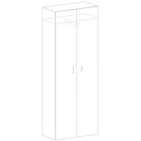 Шкаф MON_Канц для одежды ШК40.10 700x350x1830 бук невский