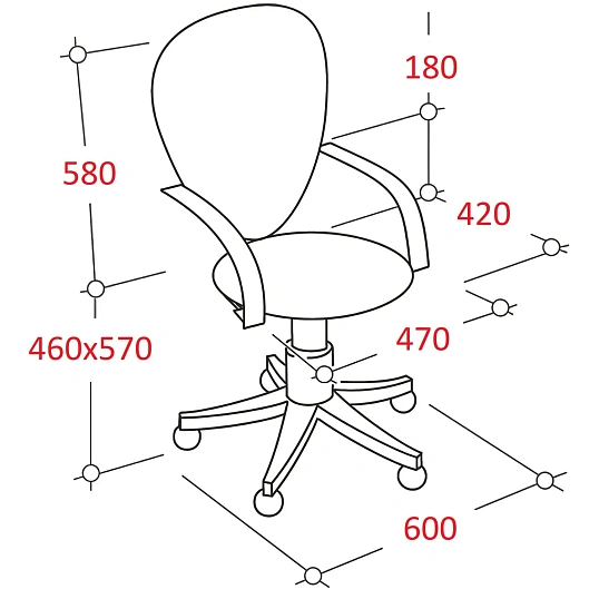 Кресло БМФ Easy Chair 223 PC ткань черная С11, хром