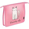 Папка для тетрадей  Friendly cats,А5,на молн., пластик, ПТ-713