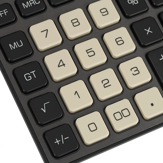 Калькулятор настольный Deli EM309,12 р, дв пит,176,9x124,9x34мм,темно-серый