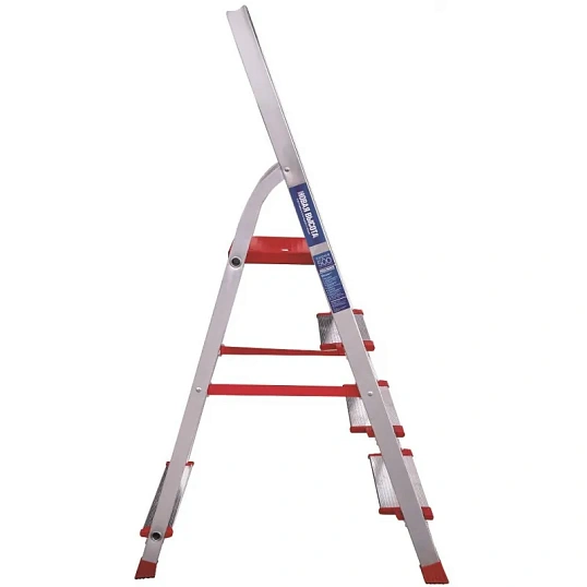 Стремянка алюминиевая усиленная 225 кг 4 ступени(130мм)Новая Высота 3117104