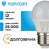 Лампа светодиодная Topfort E27 10W 4000K шар