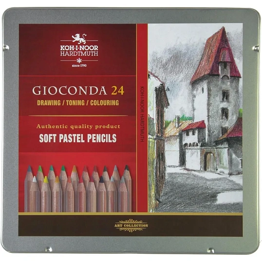 Карандаши пастельные цветные KOH-I-NOOR GIOCONDA SOFT 24цв/наб 8828/24