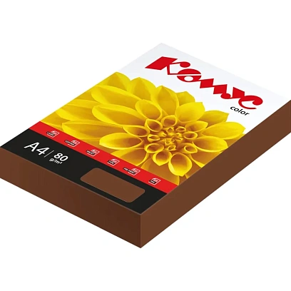 Бумага цветная Комус Color (шоколад интенсив), 80г, А4, 500 л.