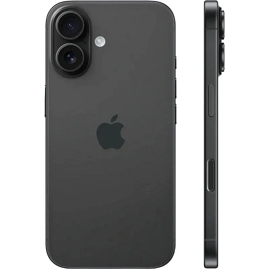 Смартфон Apple iPhone 16 128GB Black, A3287(MYE73HN/A)