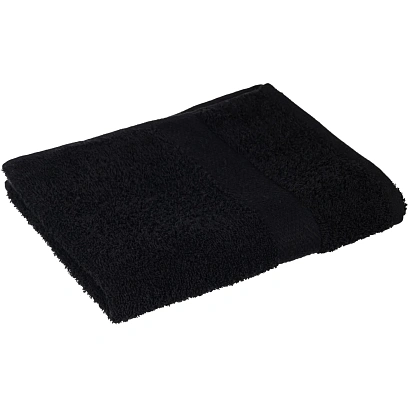 Набор полотенец махровых бордюр 440 г/м2, 70х140 черный , 5шт