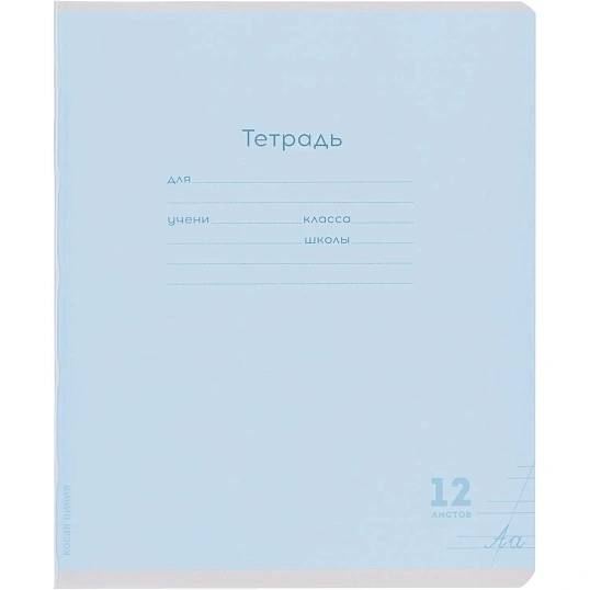 Тетрадь КОСАЯ ЛИНИЯ 12л.проз.пласт.обл. КЛАССИКА NEW ассорти,12-1419