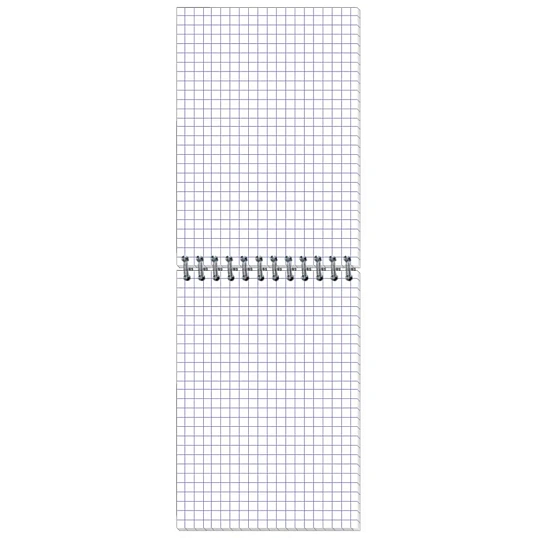 Блокнот МИКРОВЕЛЬВЕТ- А6 50л. спираль, синий, клетка 80шт