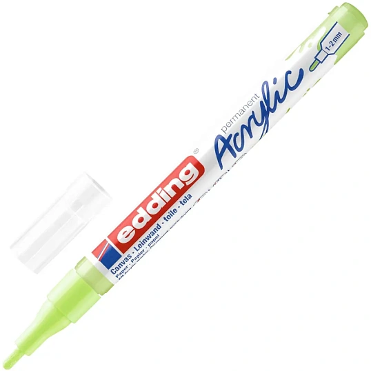 Маркер акриловый Edding 5300/917.кругл.нак. 1-2 мм. Цвет Пастельный зеленый