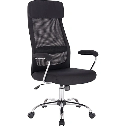 Кресло BN_Sp_EChair-591 TC сетка/ткань черный, хром