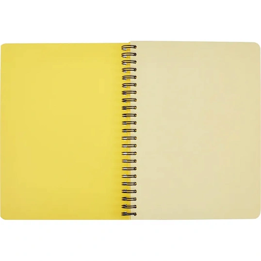 Бизнес-тетрадь А5,96л,кл,спир,пластик,тон.бл. Attache Bright colours Желтый
