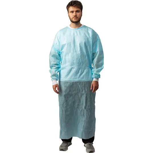 Халат хирург. стер., L (50-52), Стандарт+, (пл 40, смс) 1шт./уп