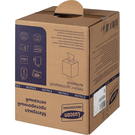 Материал протирочный нетканый Luscan Professional 60г 32х38см 400л/рул бел
