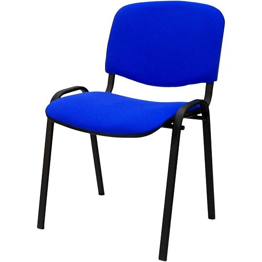Стул UA_EChair Rio(ИЗО/ISO) чёрн, ткань синяя С-6