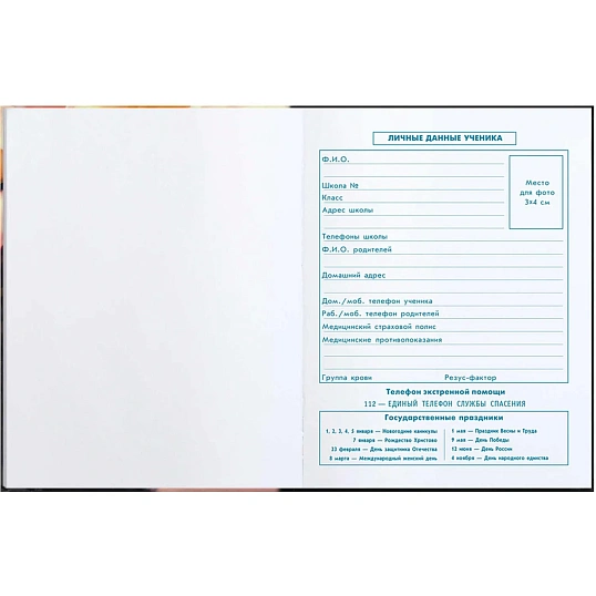 Дневник школьника 1-4 класс ТРИ КОТА  7БЦ, А5+, 48 л. 72713