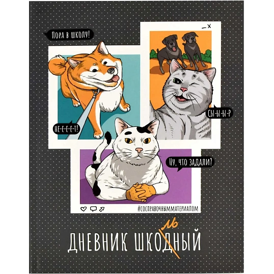 Дневник школьника КОМИКС интегральный переплёт, А5+, 48 л. 66823