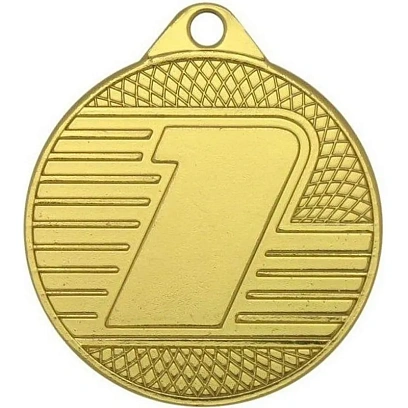 Медаль 1 место 70мм золото mk401
