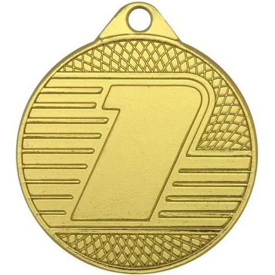 Медаль 1 место 70мм золото mk401