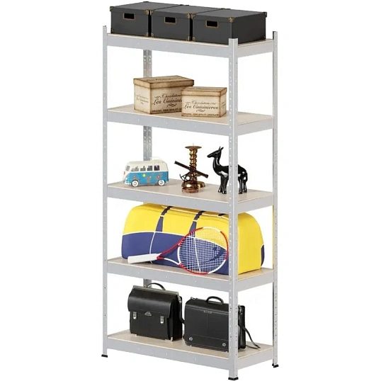 Стеллаж металлический FL_HIT BOARD 912х1824х400/5 полок МДФ, оцинкованный