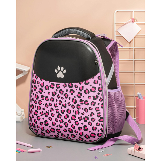 Ранец Комус Класс LEO сиреневый,Basic, 2 отд., эргоном. Спинка