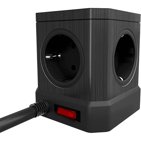Сетевой фильтр AGNI  5р/2м,3USB 1TYPE-C,черный(TP-VE4U5E-C-2m-black)