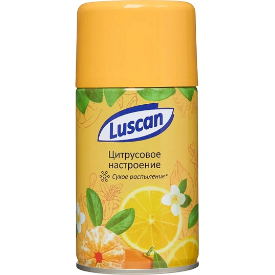 Баллон сменный для автоосвежителя Luscan 250мл Цитрусовое настр сух распыл