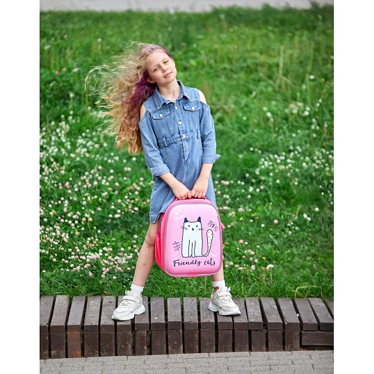 Ранец Комус Класс Light Friendly cats, 2 отд., 700гр