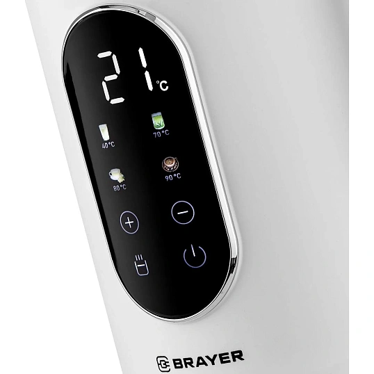 Чайник BRAYER 6107BR-WH,электрический,2200Вт,1,7л,Cool Touch,cенсор.управл