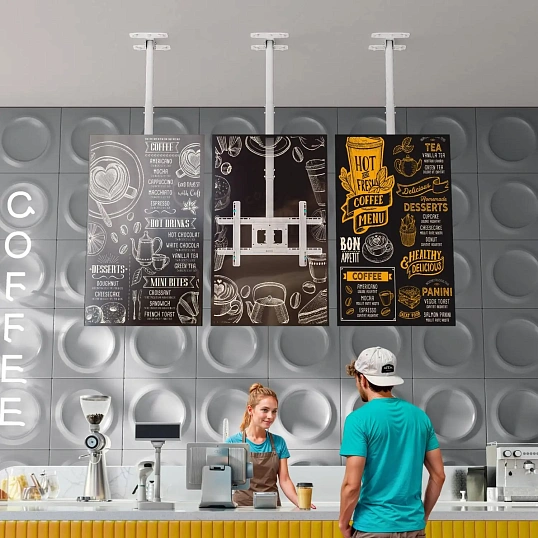 Кронштейн Onkron для телевизора 32-80 потолочный белый N1L