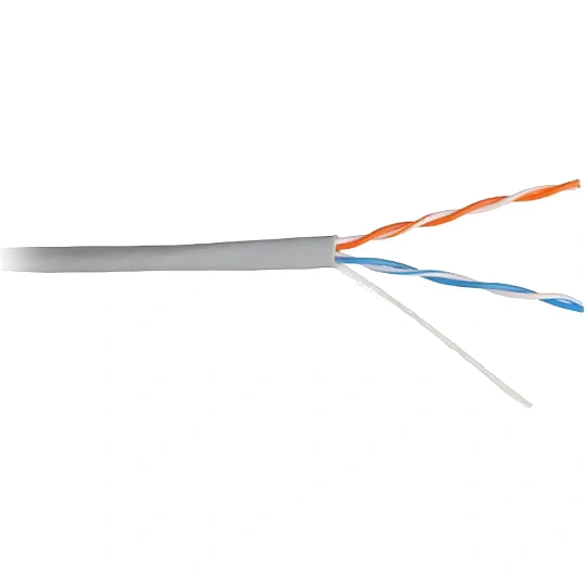 Кабель NewMax UTP CCA, 2 пары, Cat.5e, PVC, серый, 305м. (NM-UTP5E2PR-CCA)