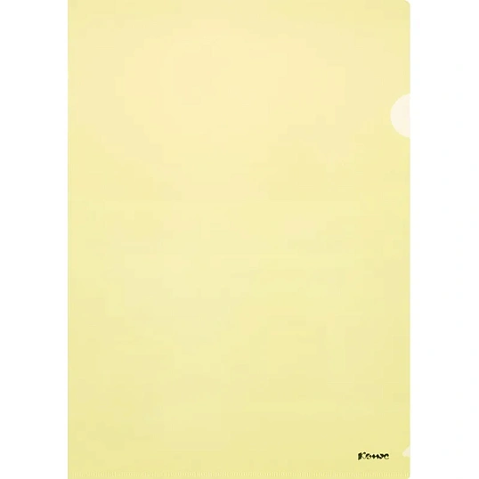 Папка уголок Комус А4 180мкм (желтый)