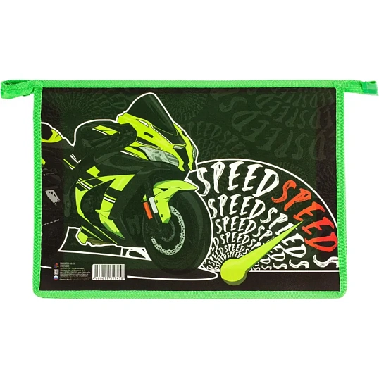 Папка для тетрадей А4 пластиковая ПМ-А4-29, GREEN BIKE 2024