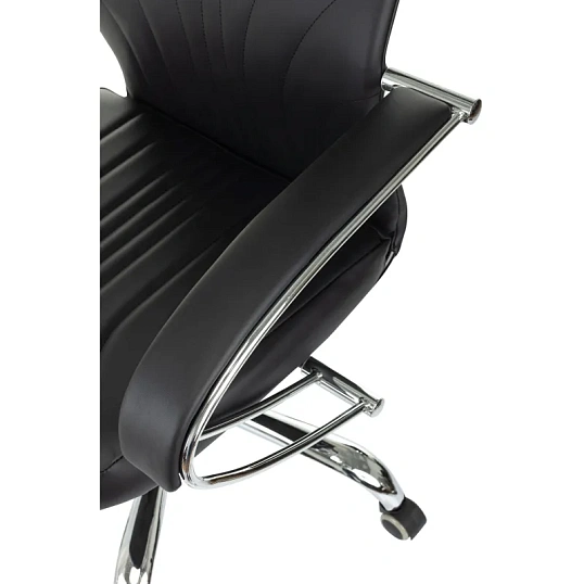Кресло VB_EChair 655LT SL/TPU черный экокожа крестов. хром