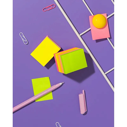 Стикеры Attache Economy с клеев.краем 38x51 мм, 400 лист, 5 неоновых цв