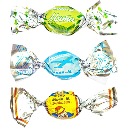 Леденцы Мини-М Ретро ассорти летная, цирковая, мята, 6кг