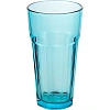 Стакан стеклянный 355 мл (цвета в ассортименте: бирюзовый/зелёный)