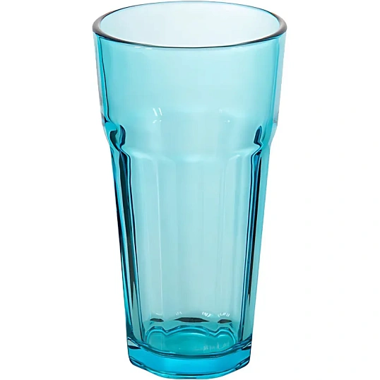 Стакан стеклянный 355 мл (цвета в ассортименте: бирюзовый/зелёный)