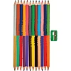 Карандаши цветные 24цв 12шт 3-гран,двустор с точилкой Kores 93212.
