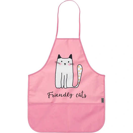 Фартук для труда Комус КлассFriendly cats карман,нарукв,490x390мм,ФН61-20-2