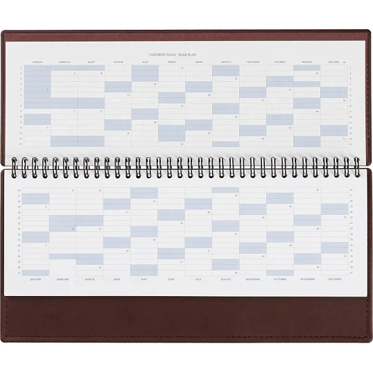 Планинг датированный 2026, бордо 303х150 мм, 120 стр, АТТАСНЕ Вива