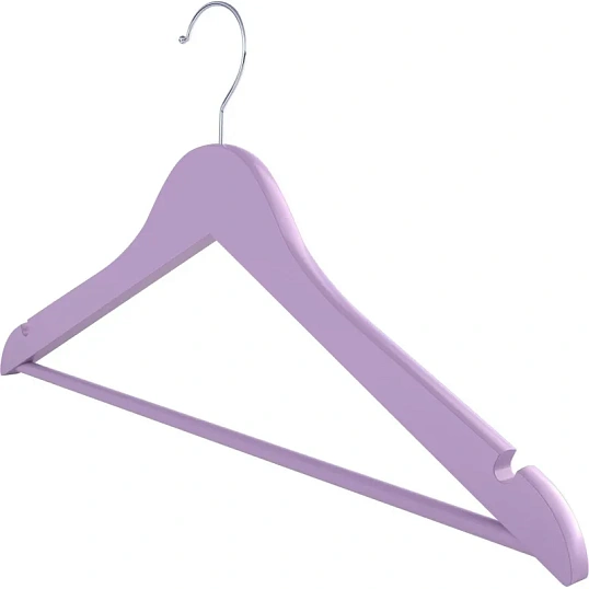 Вешалка-плечики DF_CLH-227 дерево/металл 5шт/уп L-445мм, р.52-54,лавандовый