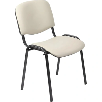 Стул UA_EChair Rio(ИЗО/ISO) черный, к/з бежевый V-18