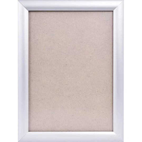 Рамка 210х297, серебро, метал., с клик профилем, ПЭТ стекло, 2011_04_72_045