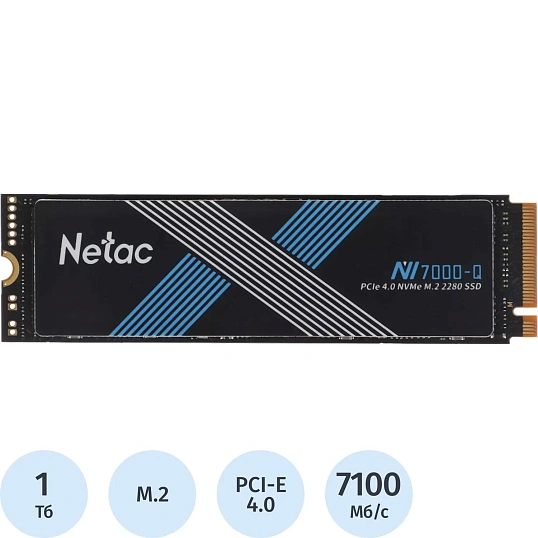 SSD накопитель Netac PCIe 4.0 x4 1TB NT01NV7000Q-1T0-E4X NV7000Q M.2 2280
