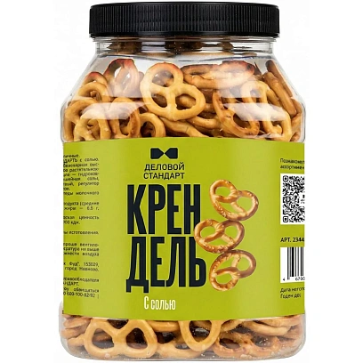 Крендельки Деловой стандарт с солью, банка 450г