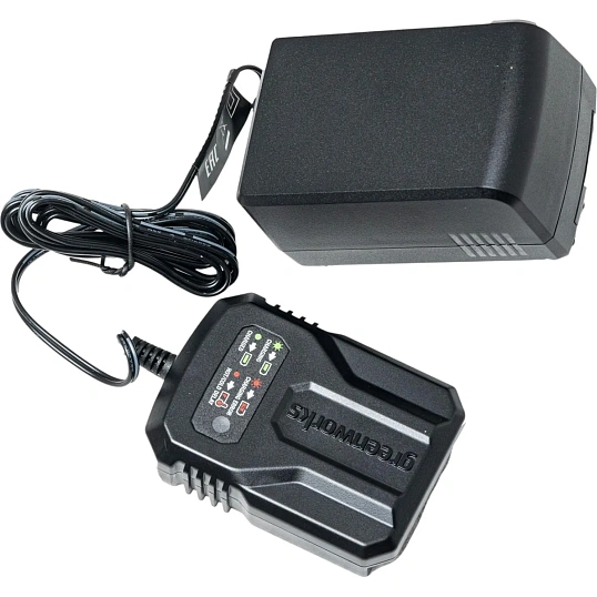 Снегоуборщик аккумуляторный Greenworks G40ST40, 40V АКБ 4 Ач и ЗУ 2603607UB