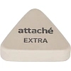 Ластик треугольный Attache Extra, натуральный каучук, 40x38x10мм, белый