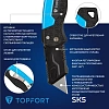 Нож универсальный TOPFORT складной пластик с выдв.лез. 19мм трап+2зап.лезв